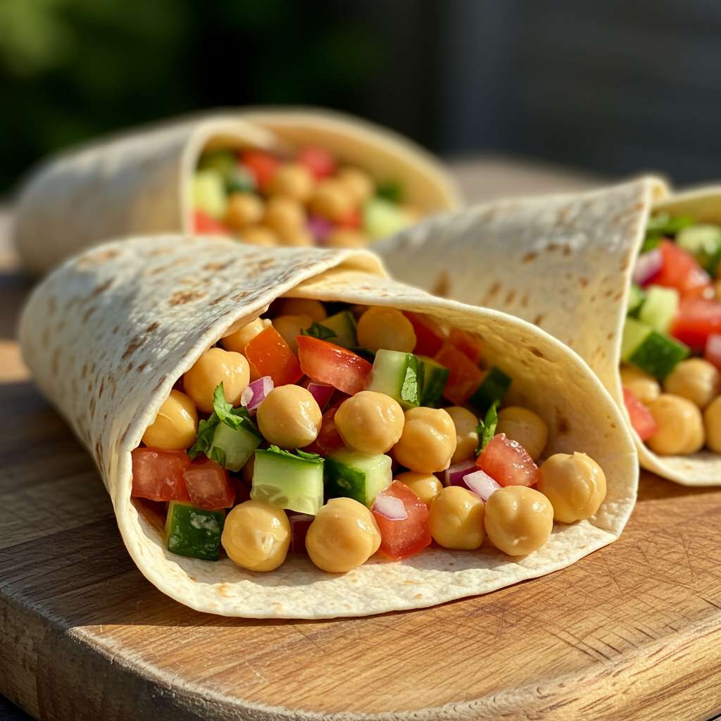 Chickpea Salad Wraps