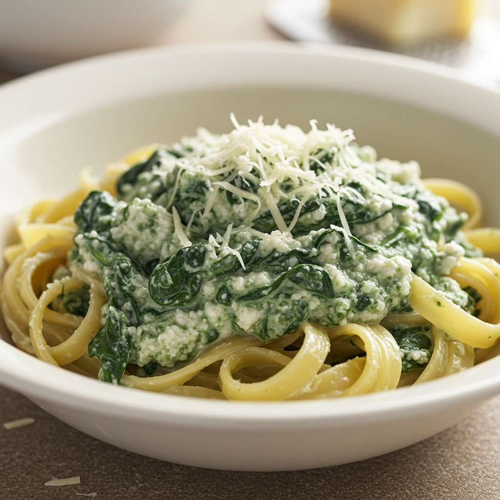 Creamy Spinach and Ricotta Pasta