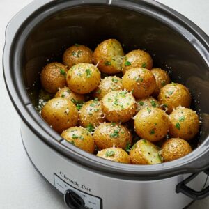 Crockpot Parmesan Roasted Potatoes