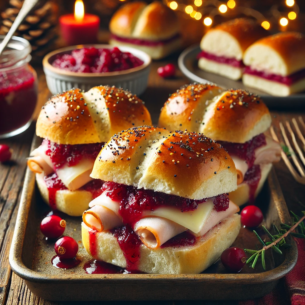 Baked Cranberry Turkey Sliders