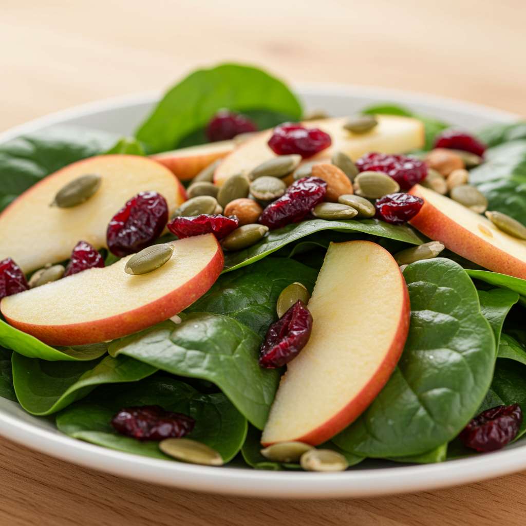 Green Salad with Apples, Cranberries, and Pepitas