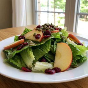 Green Salad with Apples, Cranberries, and Pepitas