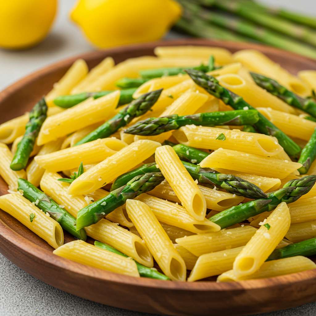 Lemon Garlic Pasta with Asparagus