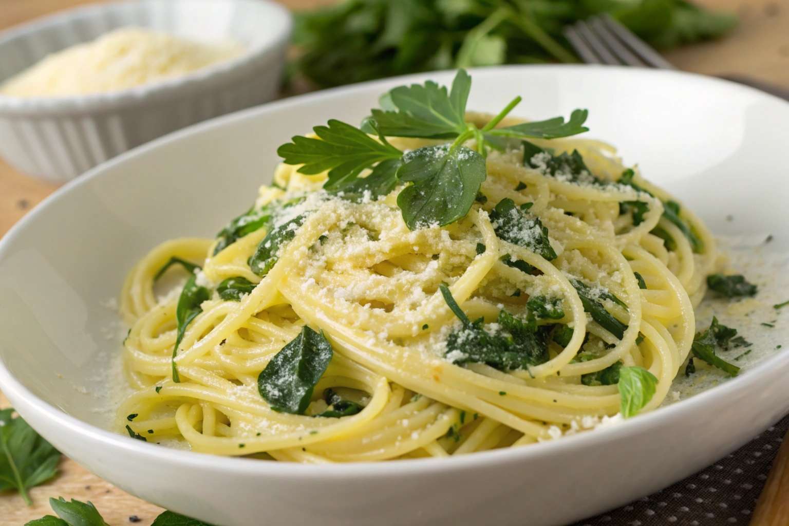 Lemon Ricotta Pasta with Spinach