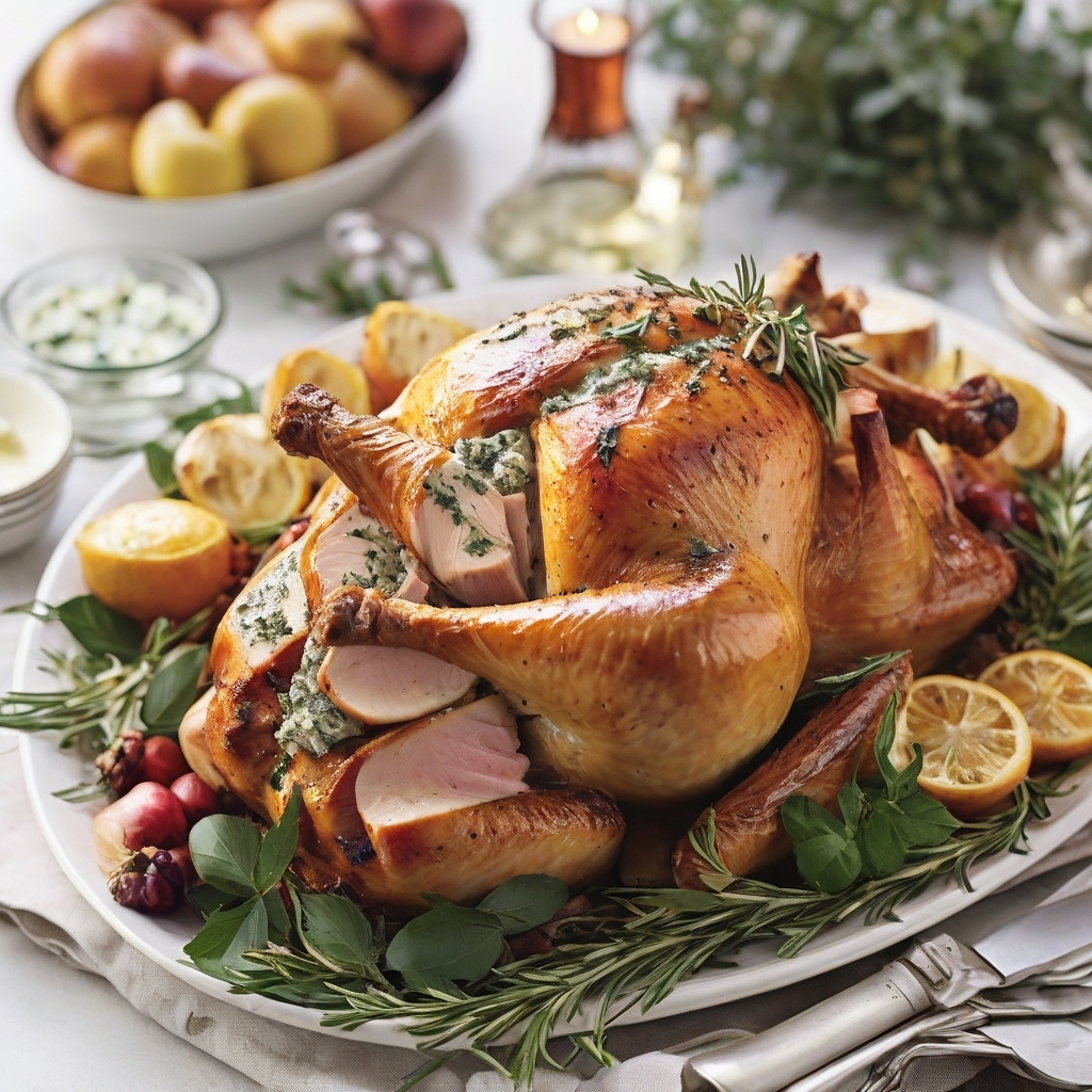 Roast Turkey with Herb Butter Thanksgiving Recipe