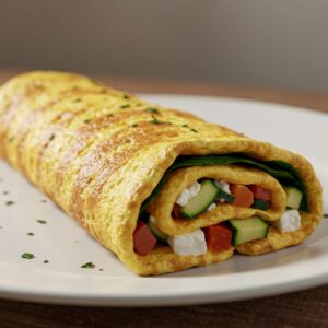 Mediterranean Omelette Roll Up