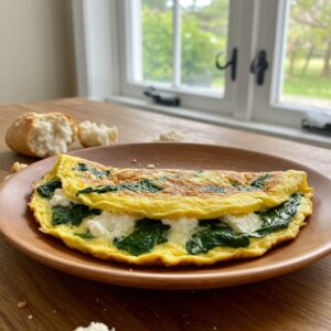 Spinach and Goat Cheese Omelette