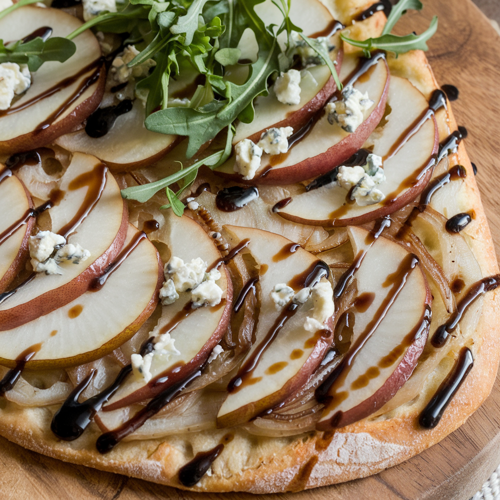 Caramelized Onion and Pear Flatbread