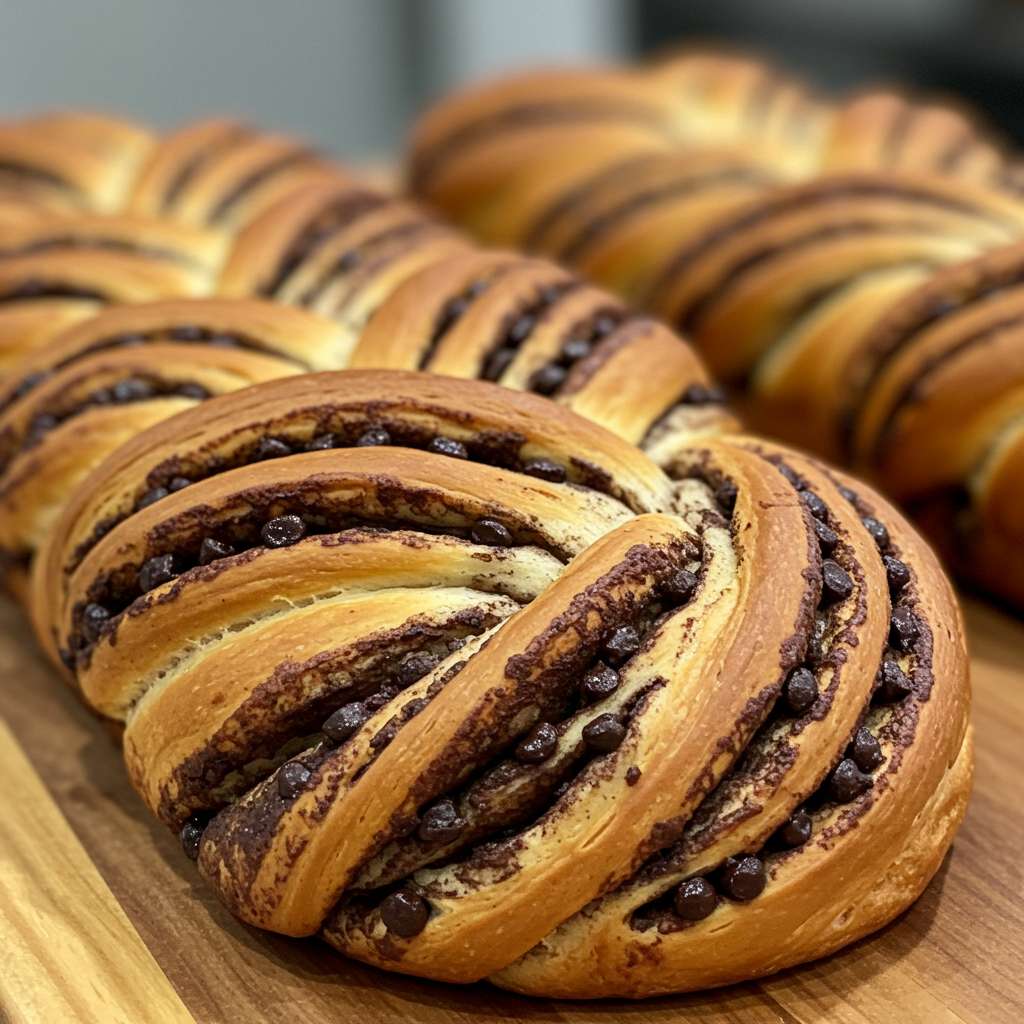 Braided Chocolate Chip Brioche