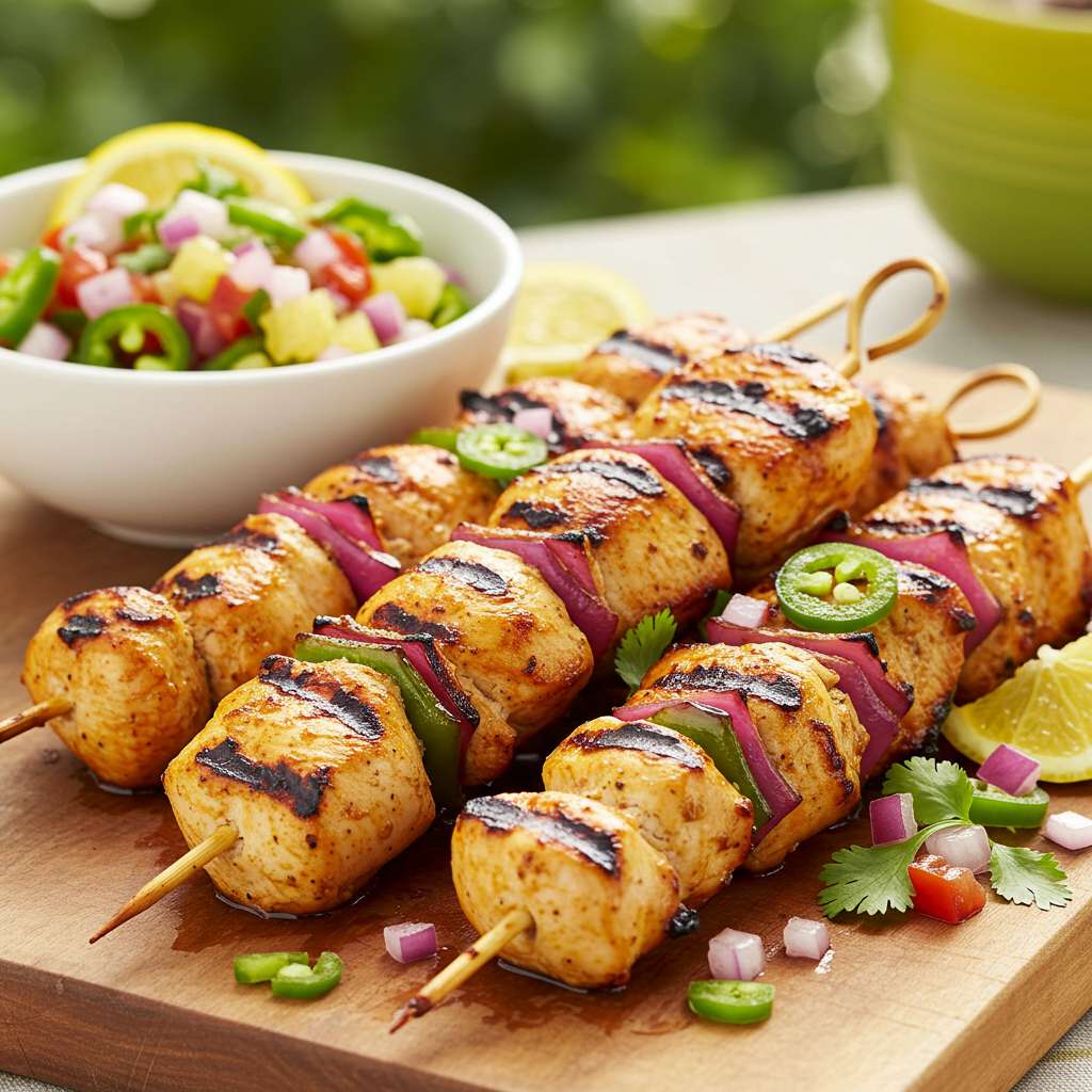 Chicken Skewers With Meyer Lemon Salsa