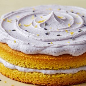 Meyer Lemon Cake with Lavender Cream