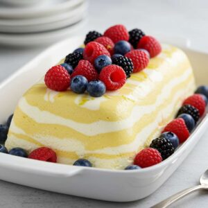 Meyer Lemon Semifreddo with Summer Berries