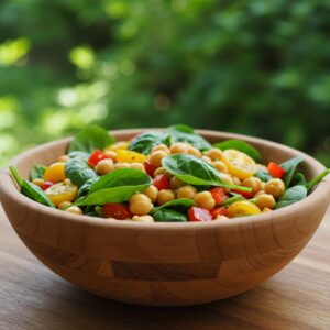 Salad Recipe High in Vitamin B Superfood Spinach & Chickpea Salad