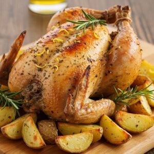 Savory Lemon Herb Roasted Chicken and Potatoes