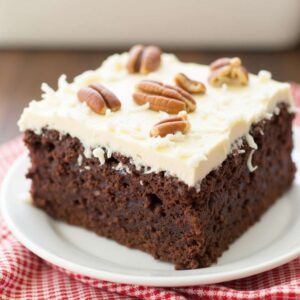 german chocolate poke cake